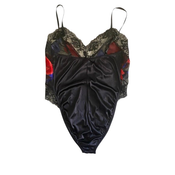 Vintage 1980s Lace Teddy Sheer 80s Lingerie French Cut 34” Chest Size S - Picture 3 of 6